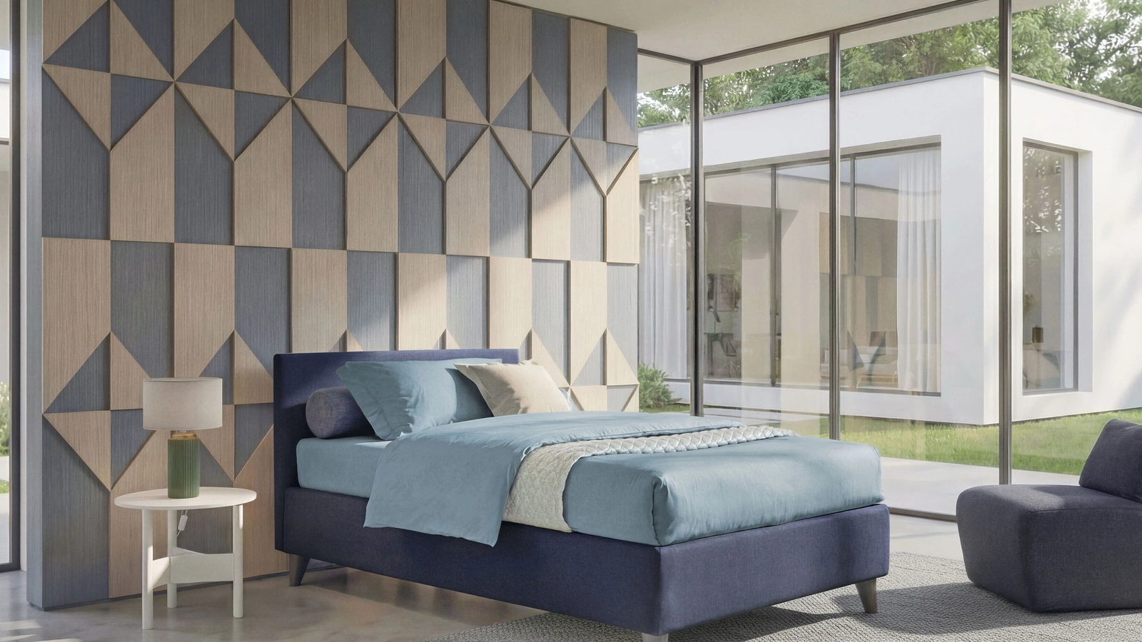 Letto singolo con contenitore Golf 203 di Oggioni