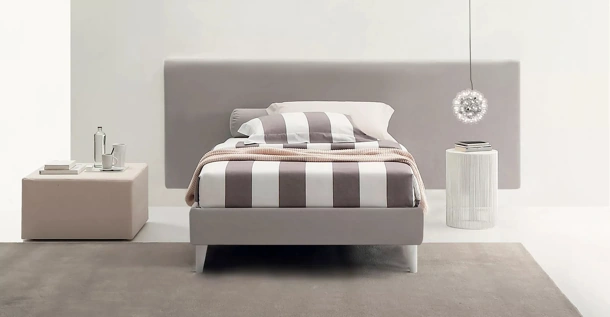 Letto singolo Kelly Tessile con contenitore di Oggioni