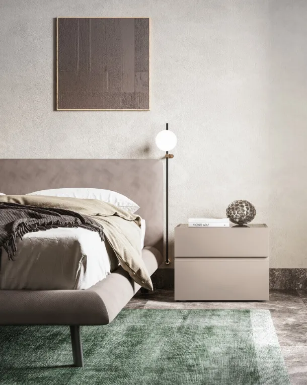 Letto in tessuto imbottito Blunt di Zalf