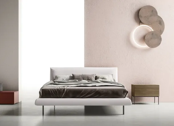 Letto in tessuto imbottito Decor di Zalf