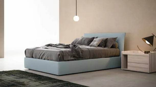 Letto in tessuto imbottito Slim di Zalf