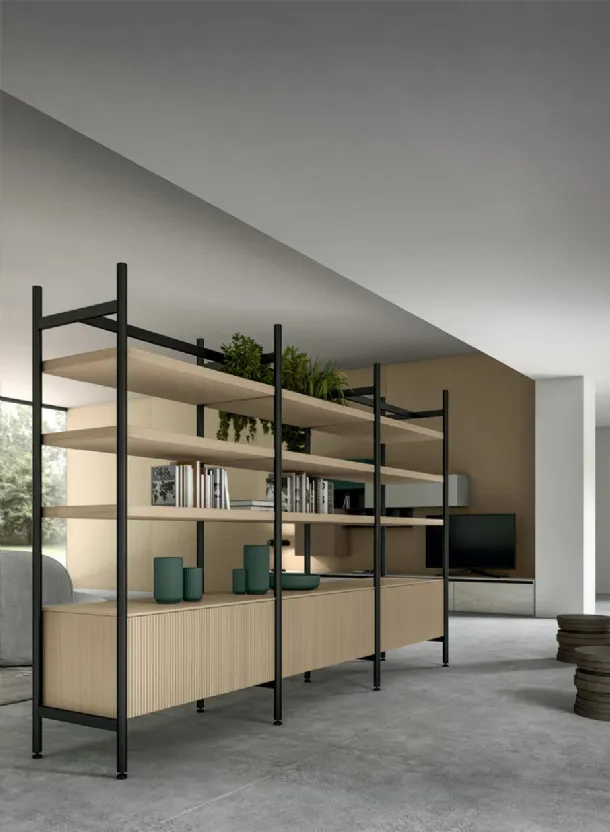 Libreria divisoria Living Glass di Arredo3