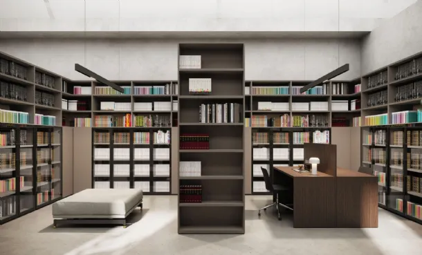 Libreria componibile a muro in melaminico di Nardi Interni