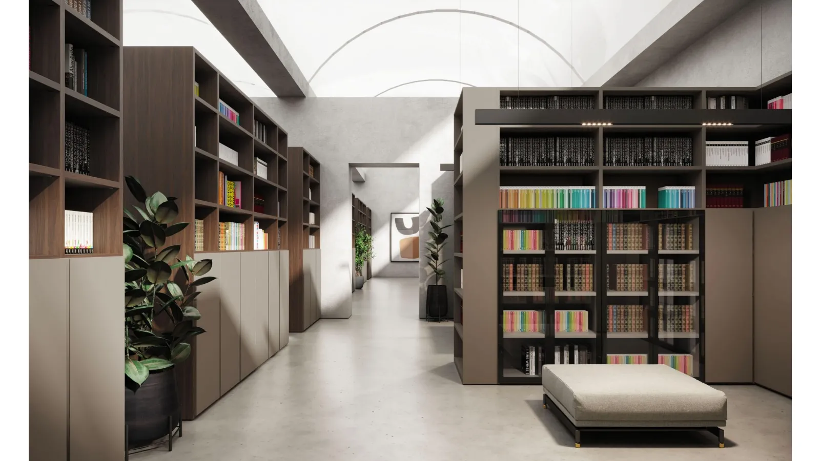 Libreria con anta in Vetro di Nardi Interni