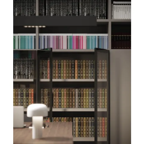 Libreria in melaminico con anta in Vetro di Nardi Interni