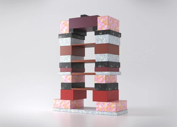 Libreria di design Slate di De Rosso