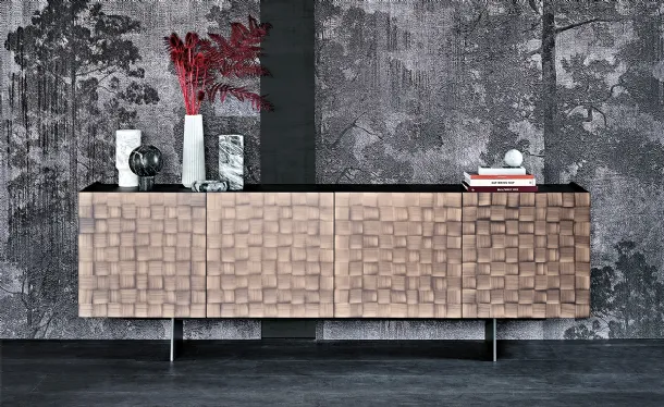 Madia Arizona Crossing in legno Brushed Bronze di Cattelan Italia