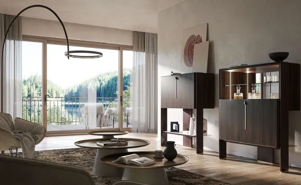 Madia di design in legno Cremona di Cattelan Italia