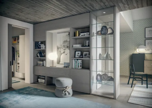 Mobile ingresso Edis CF 107 in legno e vetro di Fimar