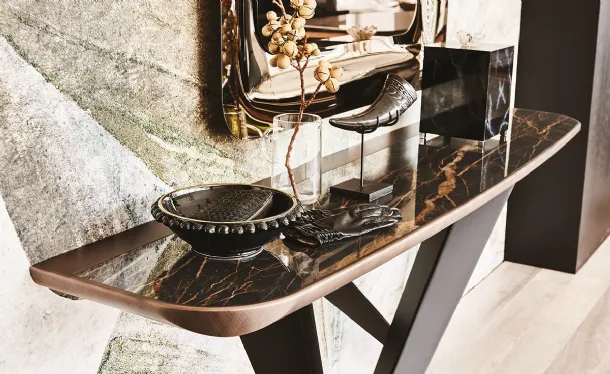 Consolle in ceramica effetto marmo Westin Keramik Premium di Cattelan Italia