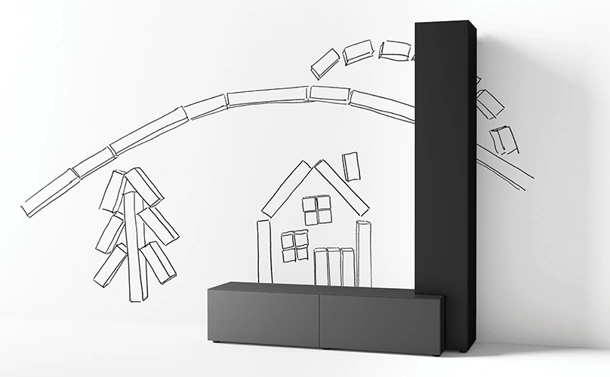 Mobile Porta Tv Regolo di Minotti Italia
