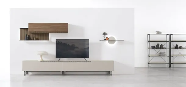 Mobile Porta Tv TIME UNIT TI 110 in CDF madreperla di Tomasella
