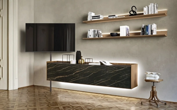 Mobile Porta Tv in ceramica e legno Tv Video di Sangiacomo