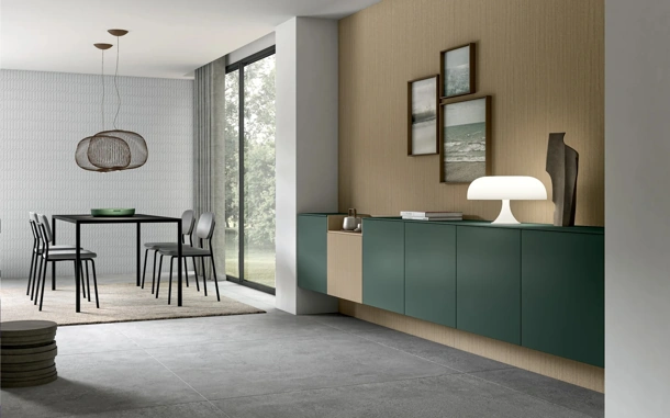 Mobile sospeso Living Glass di Arredo3