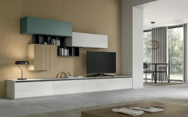 Parete Attrezzata Living Glass di Arredo3