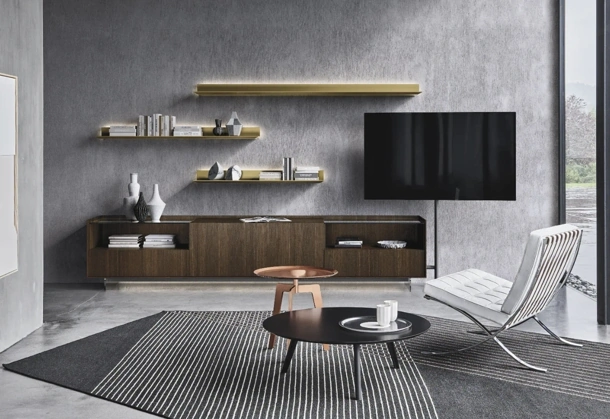 Parete Attrezzata Cabaret Glass 03 di Sangiacomo