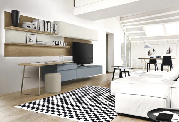 Parete Attrezzata Lampo 004 Laccata di Sangiacomo