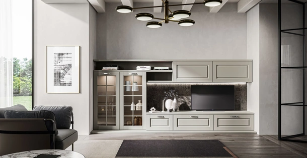 Parete Attrezzata Living Asolo in massello di frassino di Arredo3