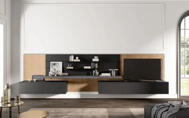 Parete Attrezzata Living Time 04 di Arredo3