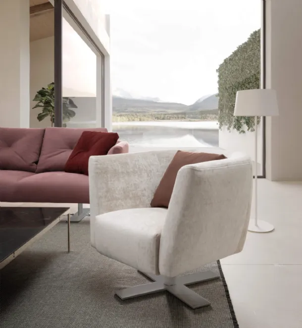 Poltroncina Saint Barth in tessuto di Presotto
