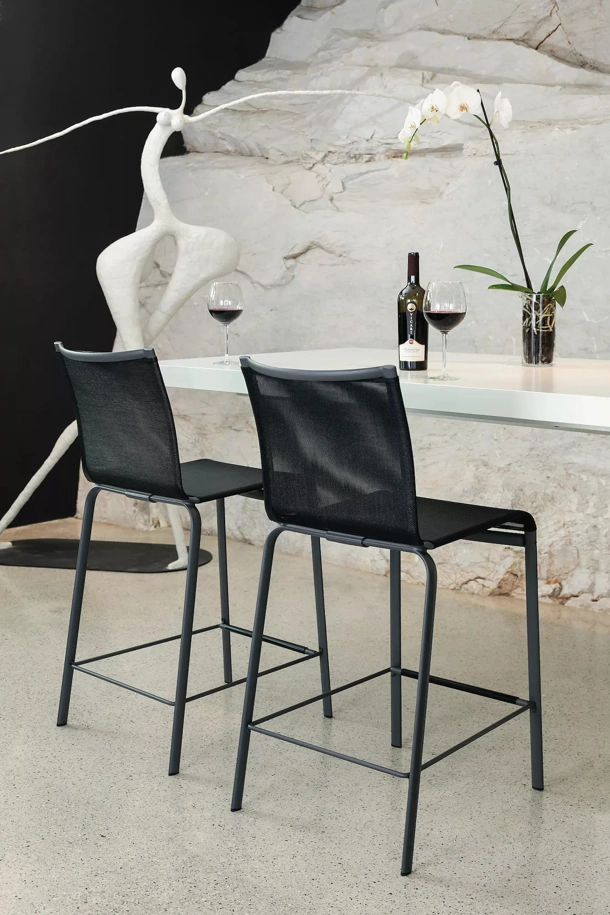 Sgabello Net in soft texplast di Bontempi