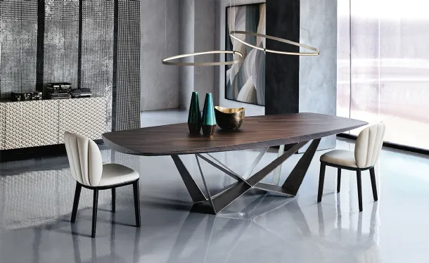 Tavolo in legno Skorpio Wood di Cattelan Italia