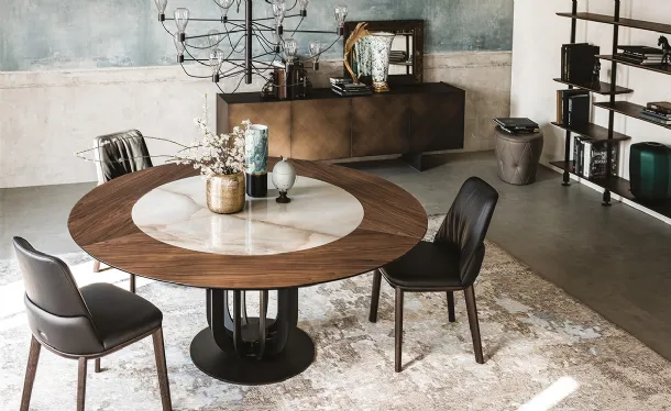 Tavolo Soho Ker-Wood in legno e ceramica di Cattelan Italia