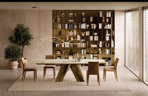 Tavolo allungabile in SuperMarmo Menhir di Bontempi