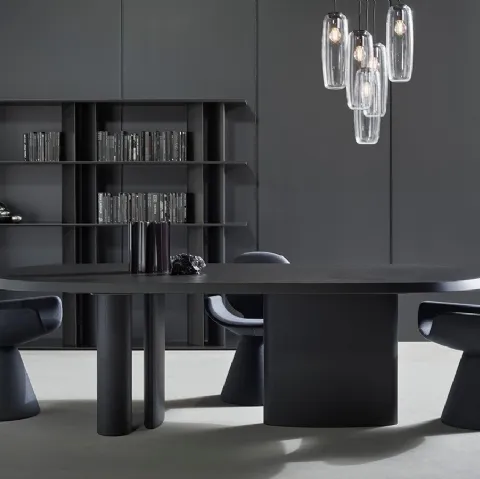 Tavolo in rovere spazzolato carbone Padiglioni di Bonaldo