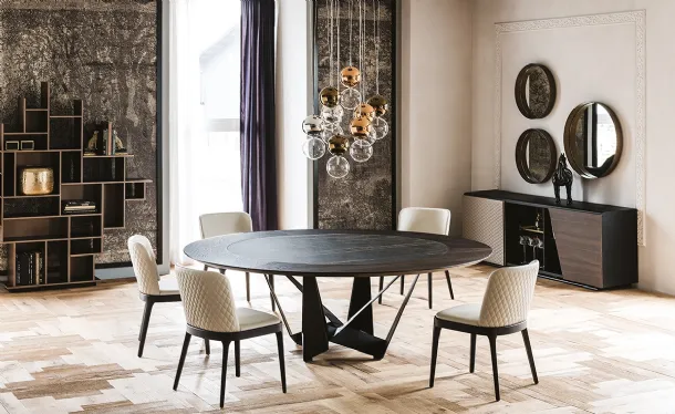 Tavolo Skorpio Ker-Wood Round di Cattelan Italia