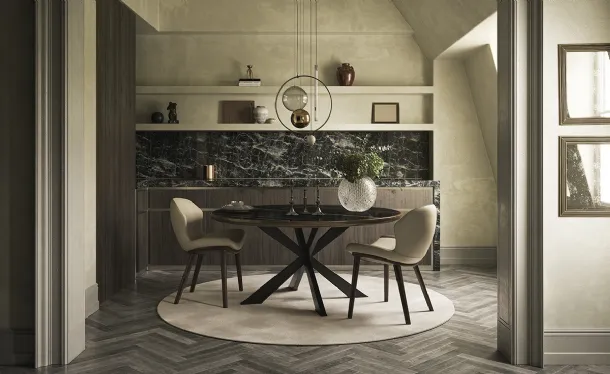 Tavolo Spider Keramik Premium Round di Cattelan Italia