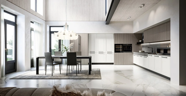 Cucina Classica angolare Asolo 02 in laccato e laminato di Arredo3