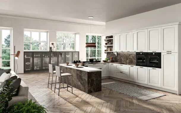Cucina Classica con penisola Emma 01 di Arredo3