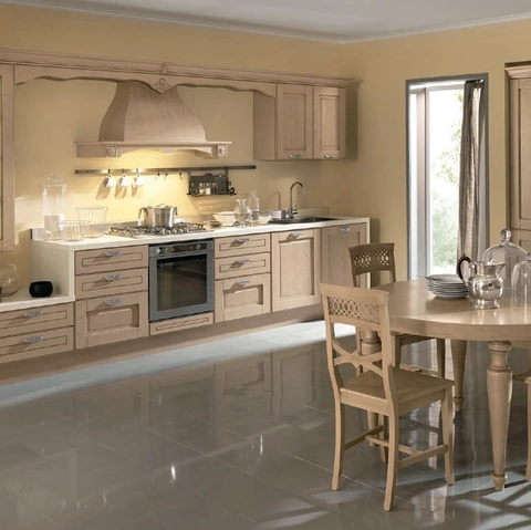 Cucina Classica lineare Imperial Charme in Frassino decapato antico Fiandre di Aran