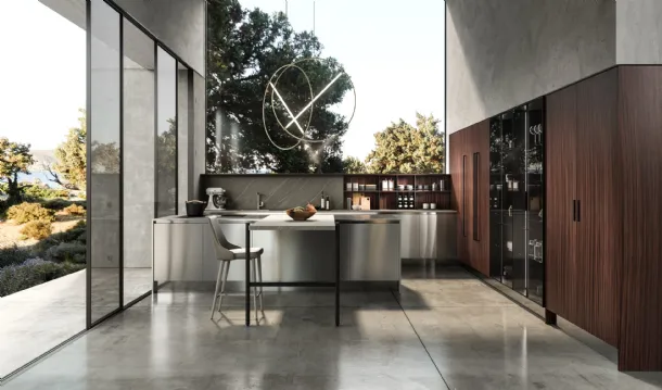 Cucina Design con penisola Aciarium di Aran