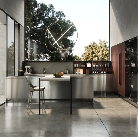 Cucina Design con penisola Aciarium di Aran
