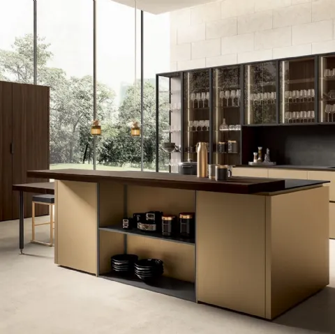 Cucina Design con isola Linea 30 HD di Composit