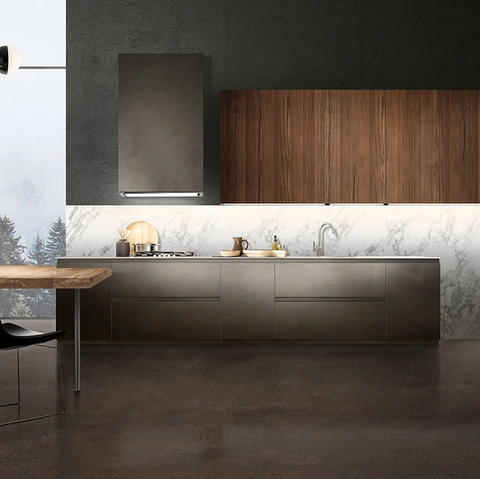 Cucina Design Linea Pure con penisola di Composit
