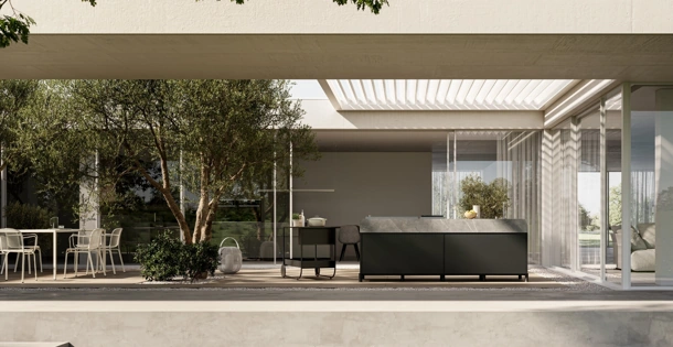 Cucina Moderna per esterno in alluminio Aura 03 di Arredo3