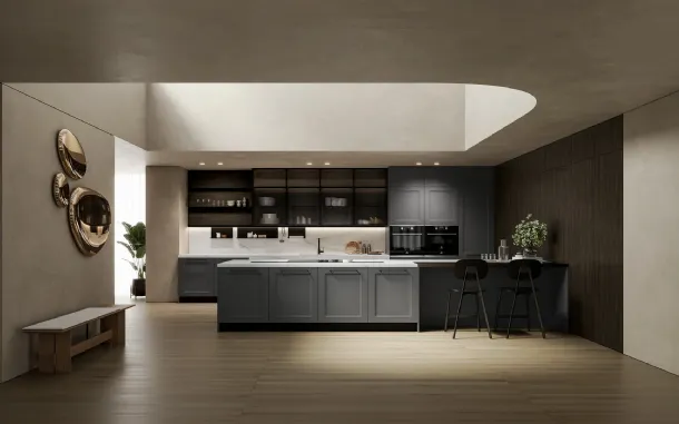 Cucina Moderna con penisola Meg 04 di Arredo3