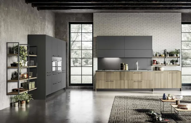 Cucina Moderna ad angolo in laminato e laccato Cloe 03 di Arredo3