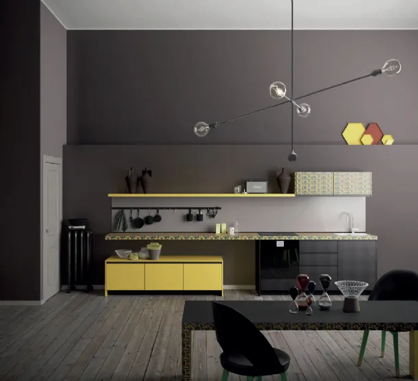 Cucina Moderna lineare For Me Kitchen One A di De Rosso