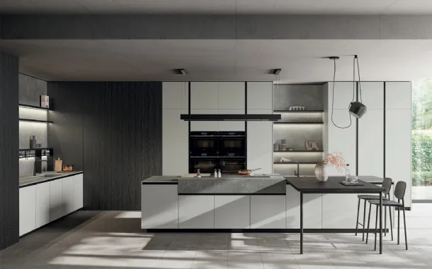 Cucina Moderna con isola Glass 2|0 03 di Arredo3