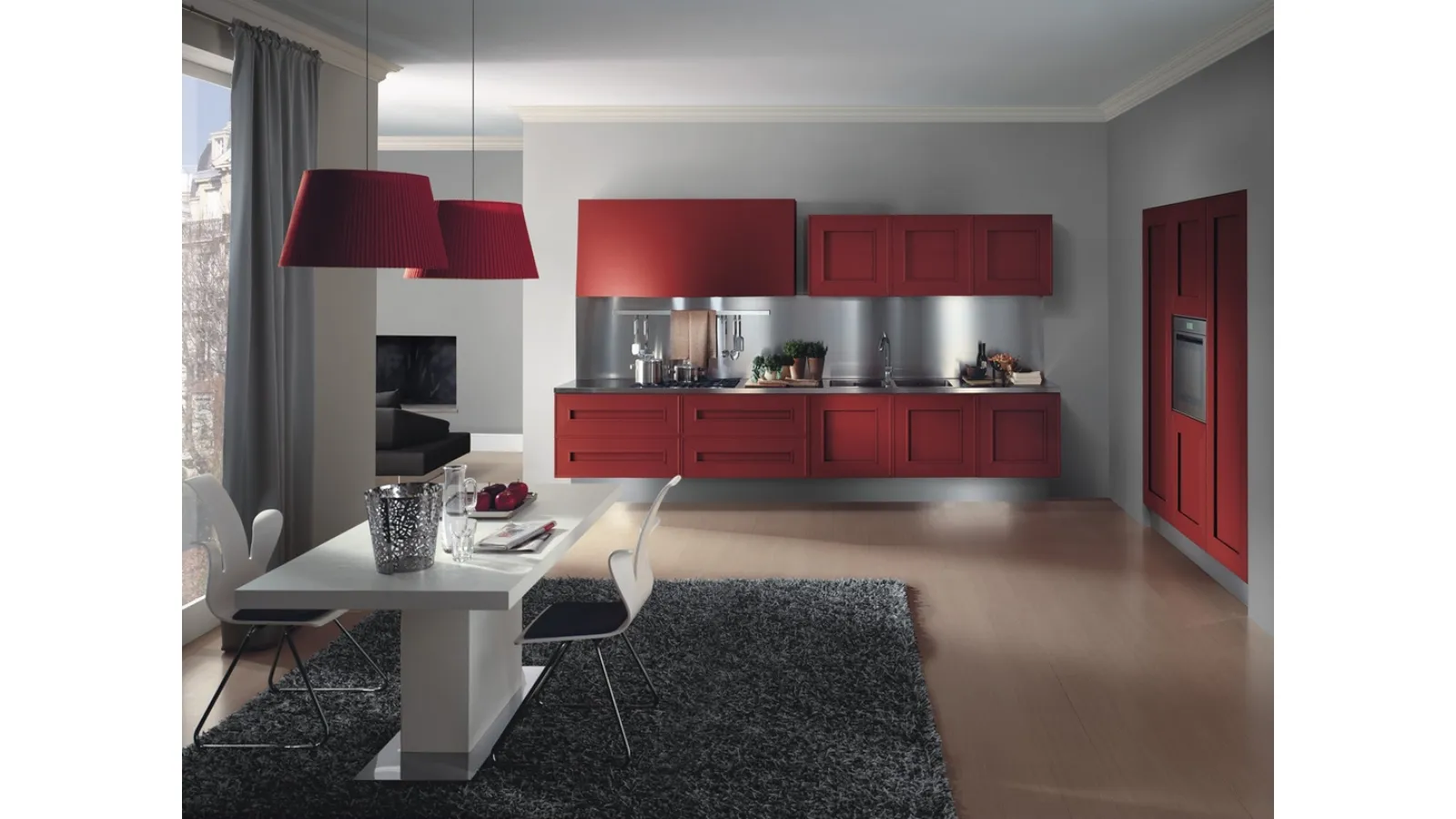 Cucina Moderna ad angolo Melograno di Composit