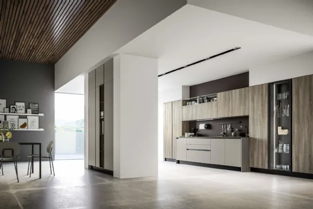 Cucina Moderna lineare Round 02 di Arredo3