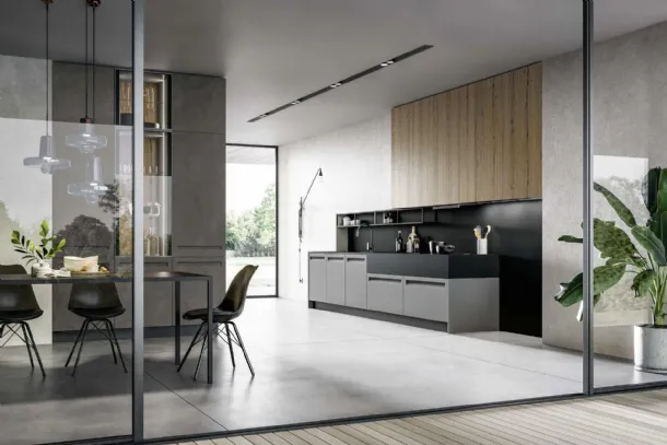 Cucina Moderna lineare Tekna 03 di Arredo3