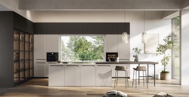 Cucina Moderna in Pet con isola Tekna di Arredo3