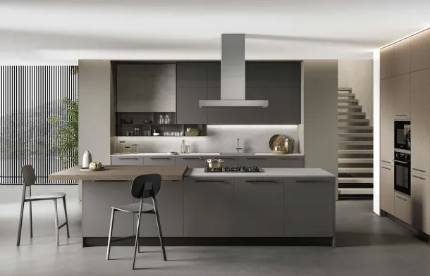Cucina Moderna con isola Time 08 di Arredo3