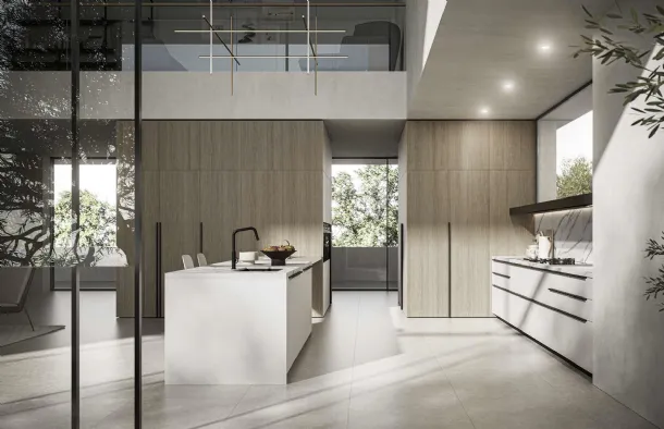 Cucina Moderna con penisola Tratto 10 02 di Arredo3