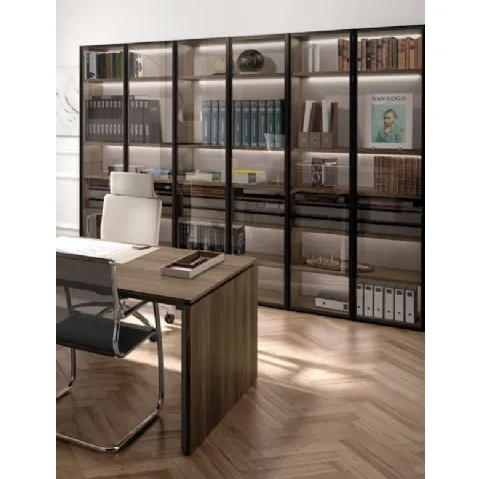 Libreria da Ufficio con ante in vetro Z692 di Zalf